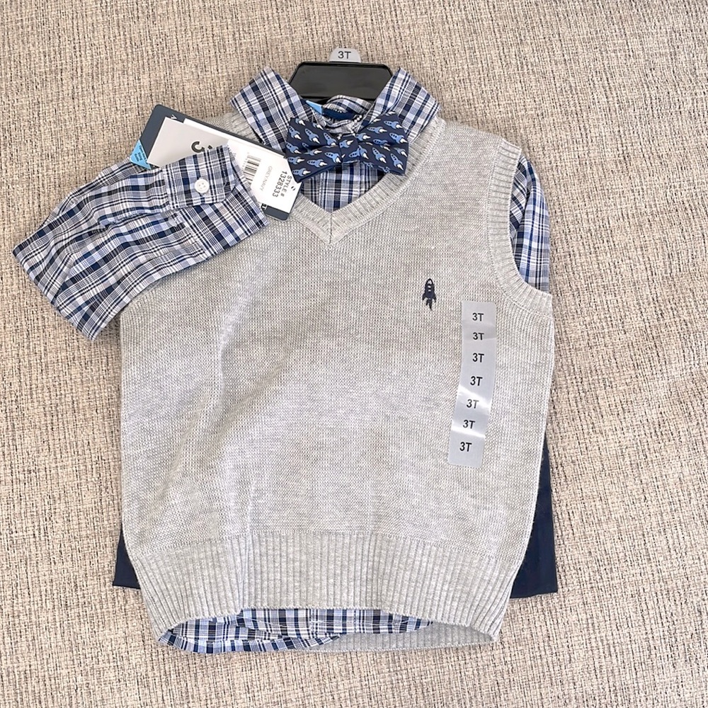 Adorable Andy & Evan 4 piece Sweater Vest Set